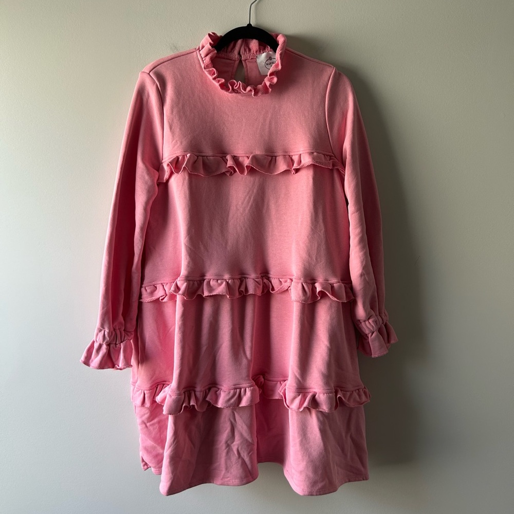 Marielle Almelo pink ruffle dress